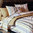 Taie d'oreiller 65x65cm - Horizon Ocre par Blanc des Vosges