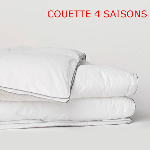 Moorea Duo 300 - Couettes 4 saisons Oie blanche jumelable 150+150 par pyrenex - Naturelle