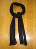 Cravate noire en mousseline nigel plissée crystal