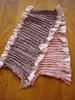Echarpe réversible tour de cou gris rosé et rose saumoné