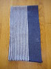 Longue écharpe rayée bleu marine et blanc en lin, soie et coton MARC ROZIER