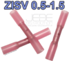 Manchon à sertir ZISV 0.5 - 1.5 mm², à isolant thermorétractable rouge