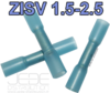 Manchon à sertir ZISV 1.5 - 2.5 mm², à isolant thermorétractable bleu