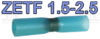 Connecteur thermo fusible auto soudeur étanche à isolant thermorétractable ZETF 1.5 - 2.5 bleu