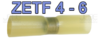 Connecteur thermo fusible auto soudeur étanche à isolant thermorétractable ZETF 4 - 6 jaune