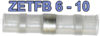 Connecteur auto soudeur étanche à bagues adhésives thermo fusible ZETFB 6 - 10 gris