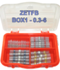Boite d'assortiment de 73 connecteurs auto soudeur ZETFB-BOX 1- 0.3 à 6 mm²