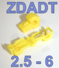 Connecteur rapide de dérivation transversale auto dénudant ZDADT 2.5-6 jaune