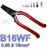 Pince à sertir B16WF pour embout de câblage préisolé de 0.50 à 16 mm²