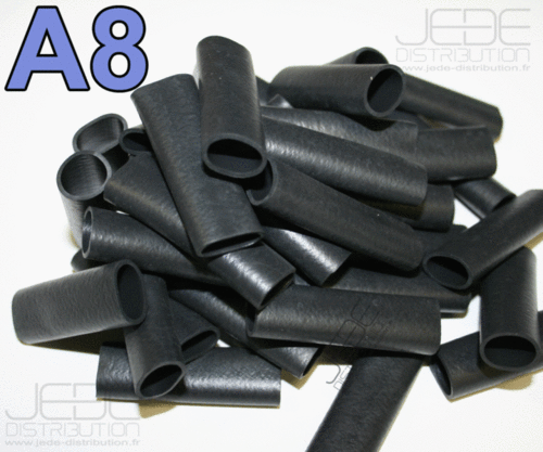 Manchon caoutchouc HELAVIA A8 noir pour fils Ø 12 à 20mm, longueur 50mm