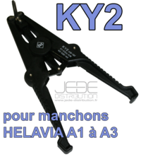 Pince à manchonner KY2 pour HELAVIA A1 à A3 (Ø 9mm maxi)