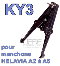 Pince à manchonner KY3 pour HELAVIA A2 à A5 (Ø 15mm maxi)