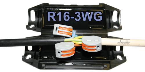 Boîte de jonction Gel R16-3WG222412 avec 3 bornes à levier 2x2.5 mm²