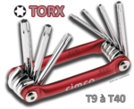 Set de Clés TORX 8 tailles T9 à T40 CIMCO 110598