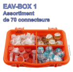 EAV-BOX 1 Boîte d’assortiment de 70 connecteurs téléphonie