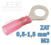Cosses anneau à sertir thermorétractables ZAT 0,5-1,5 mm² - M3