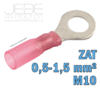 Cosses anneau à sertir thermorétractables ZAT 0,5-1,5 mm² - M10