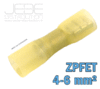 Fiches plates femelle à sertir entièrement isolées ZPFET 4-6 mm²