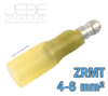 Fiches rondes mâle à sertir thermorétractables ZRMT 4-6 mm²