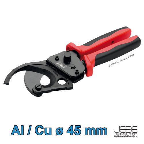 Coupe-câble à cliquet pour câble alu/cuivre Ø45 mm - CIMCO 120168