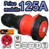Prise mobile femelle GT IP67 3P+T 125A 380-415V Connexion à vis