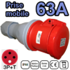 Prise mobile femelle IP44 3P+T 63A 380-415V Connexion à vis