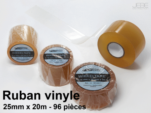 Ruban vinyle 25mm x 20m - 96 pièces