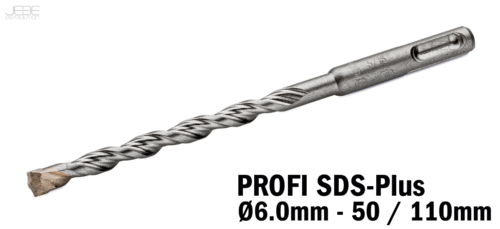 Foret à percussion PROFI SDS-Plus  Ø6.0mm - 50 / 110mm
