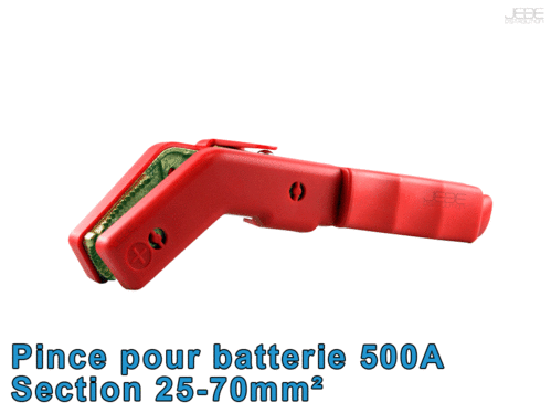 Pince pour batterie 500A ROUGE