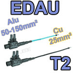 EDAU 150-25 T2 lot de 2 embouts de branchement longs (1Ph + 1N) 50 à 150 vers 25mm²