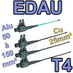 EDAU 150-25 T4 lot de 4 embouts de branchement longs (3Ph + 1N) 50 à 150 vers 25mm²