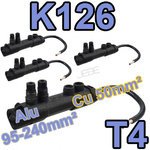 K126 T4 lot de 4 embouts réducteur de section à dénudage 95-240 vers 50mm²