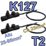 K127 T2 lot de 2 embouts réducteur de section à dénudage 25-95 vers 25mm² (EDF 67-26-162)