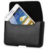 Holster cuir noir pour Wiko Cink King Samsung Galaxy Note/2