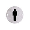 Gentlemen's toilet stainless steel door sign