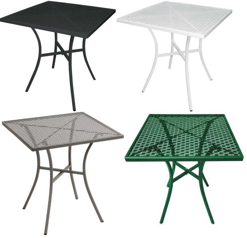 Bolero Steel Patterned Square Bistro Table 700mm