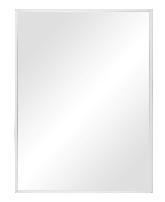 Miroir PMR inclinable rectangulaire cadre époxy blanc 70x50cm