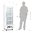 Upright white display fridge with glass door 218 Ltr