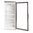 Upright white display fridge with glass door 600 Ltr