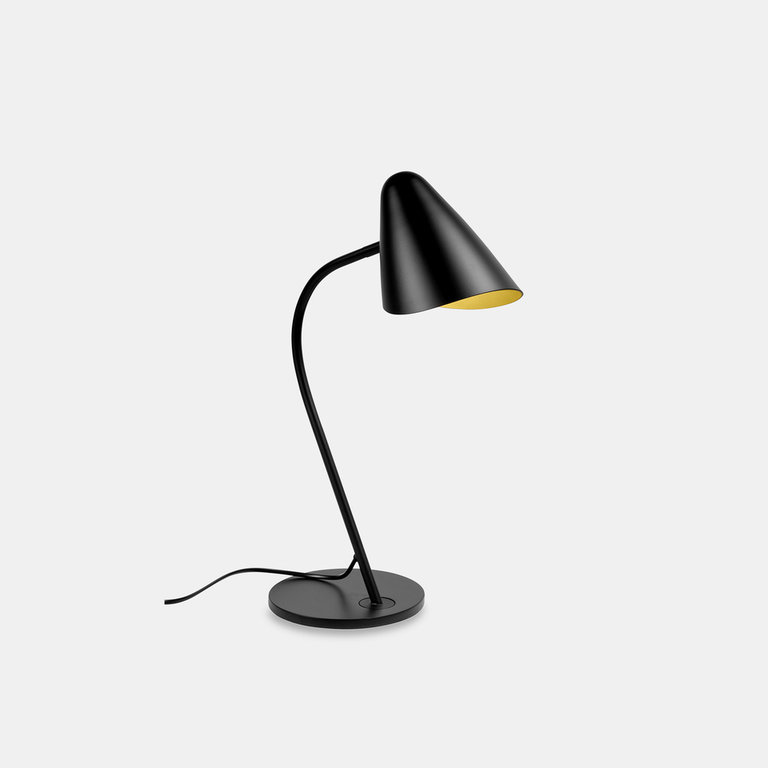Organic design black table lamp