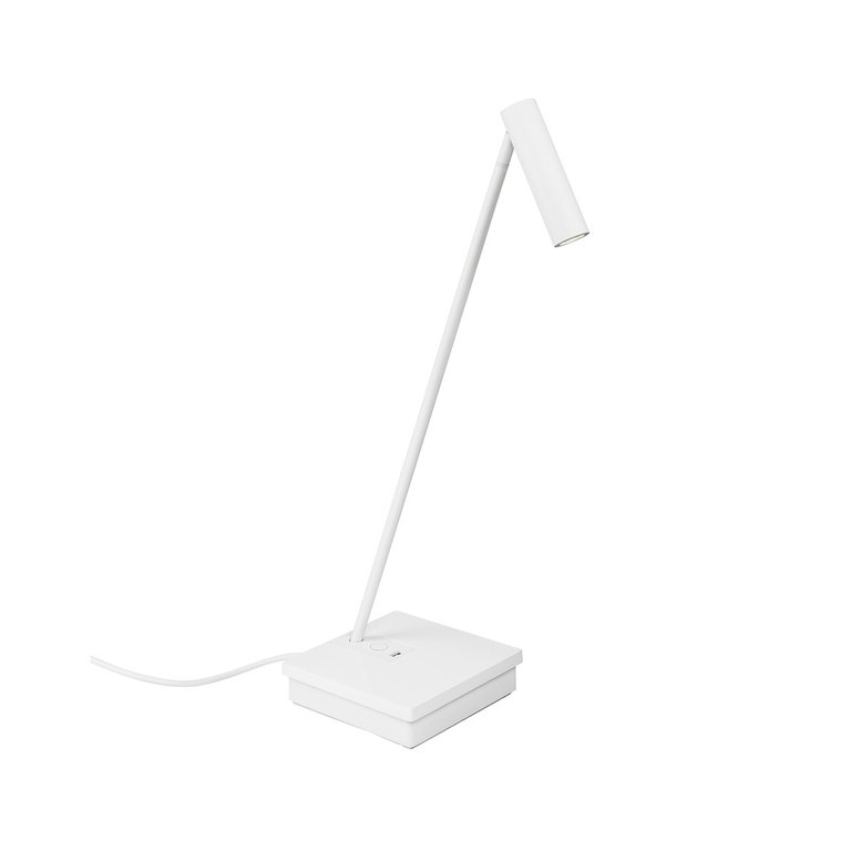 Lampe à poser led blanche Elamp avec Wireless charging