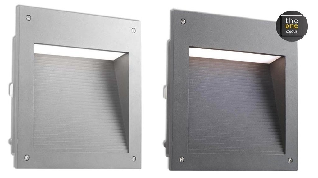 Micenas LED square recessed wall light 20W