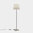 Metrica satin nickel designer floor lamp