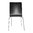 Chaise noire design dossier carré placage hêtre