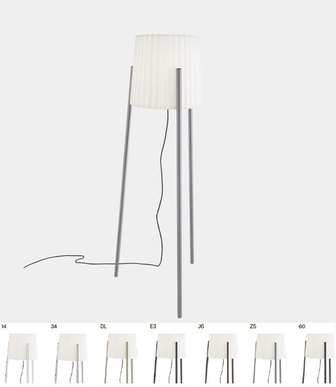 Barcino design outdoor floor lamp E27 54.2 à 151.7cm