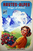 Affiche Hautes Alpes Neige et Soleil   1952  R. Jacquet