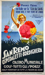 Affiche  San Remo  Casino Municipale  1933  L.Polo