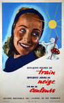 Affiche  Quelques Heures de Train  1947 SNCF