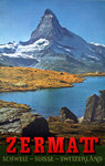 Affiche  Zermatt   Matterhorn  Cervin   l'Eté   1950  Anonyme