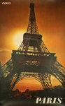 Affiche Paris  La Tour Eiffel  la Nuit   1968